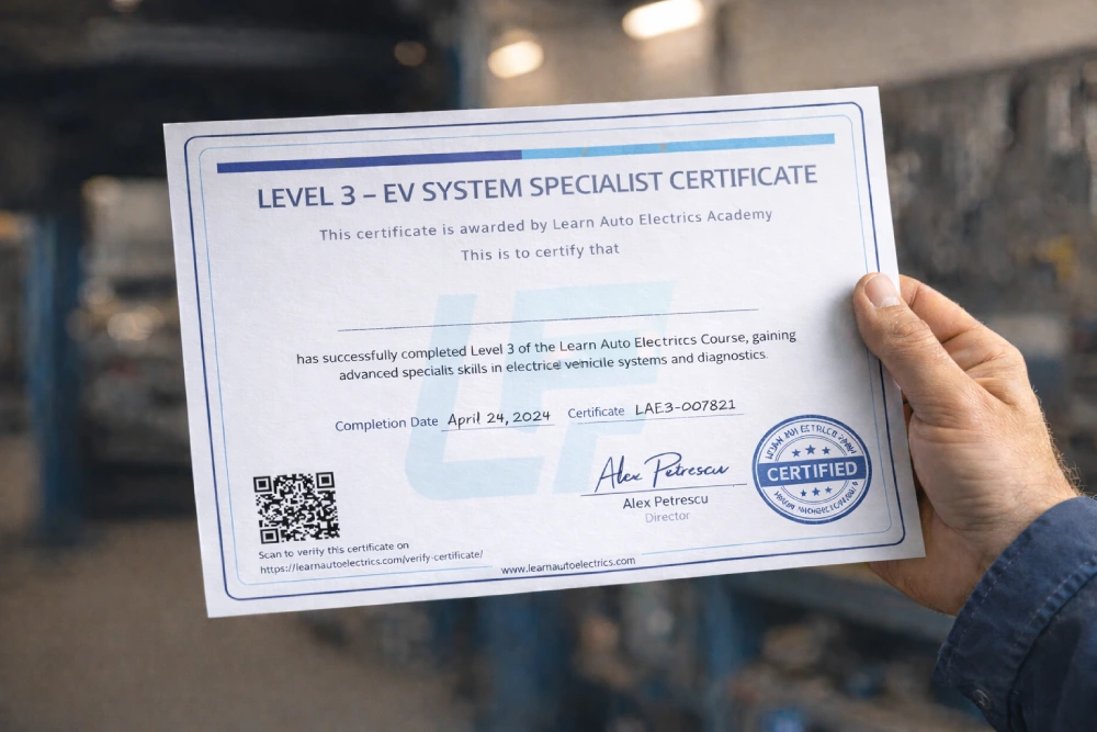 Level 3 EV Systems Specialist Certificate